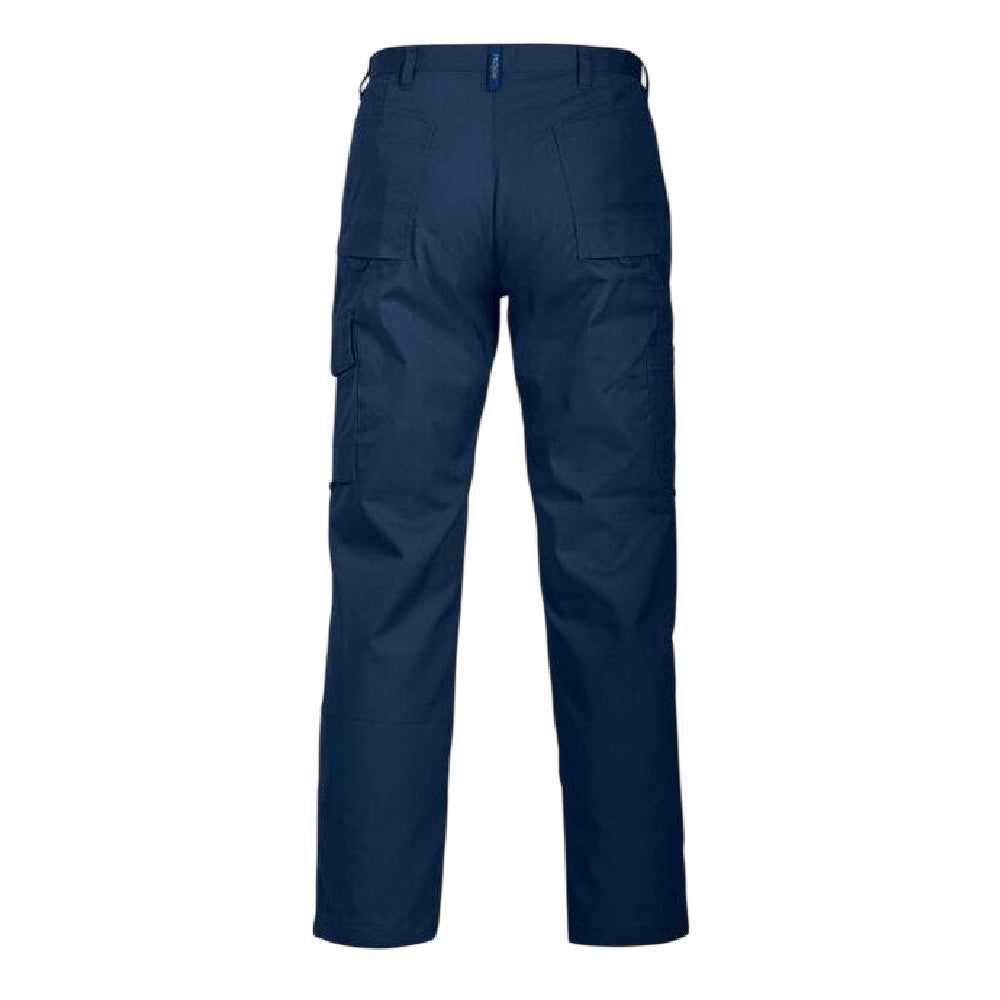 Navy - Back - Projob Mens 2501 Plain Work Trousers