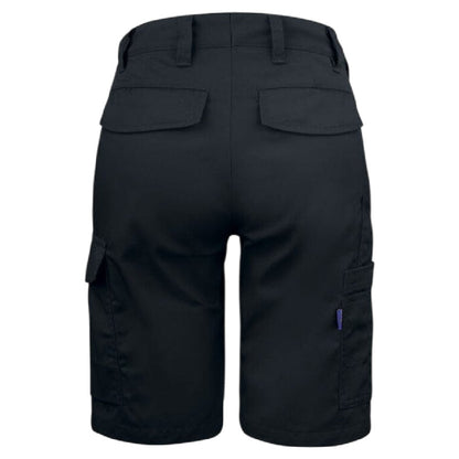 Black - Back - Projob Womens-Ladies 2529 Lightweight Work Shorts
