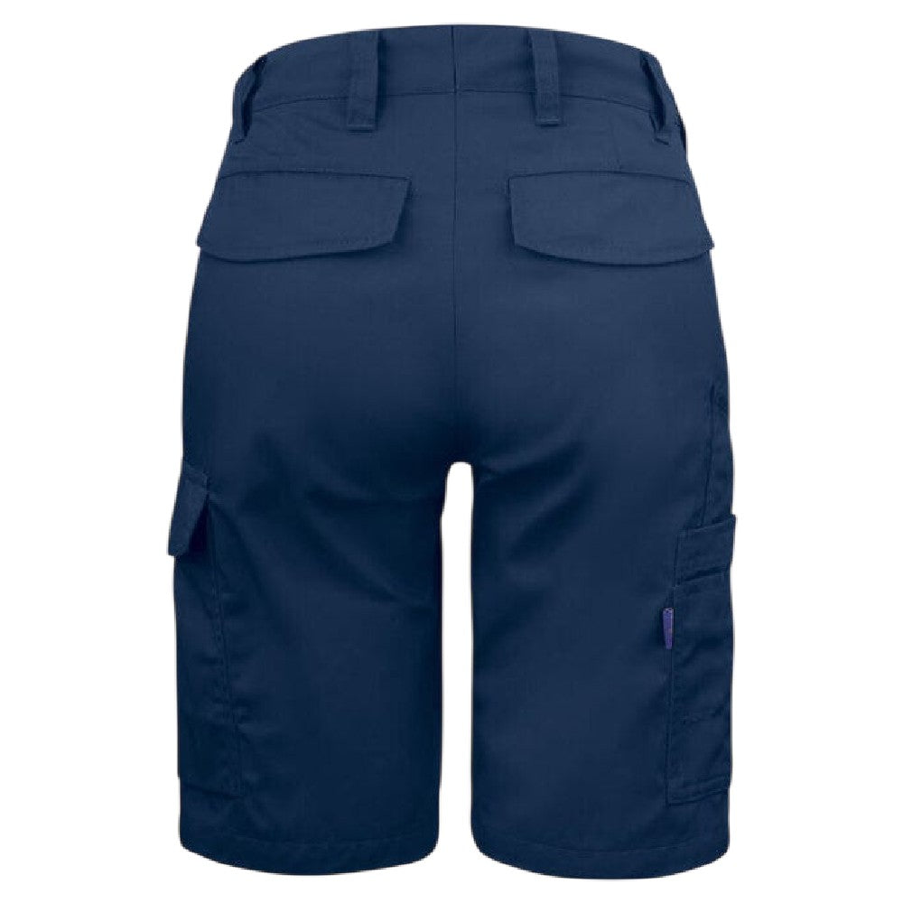 Navy - Back - Projob Womens-Ladies 2529 Lightweight Work Shorts