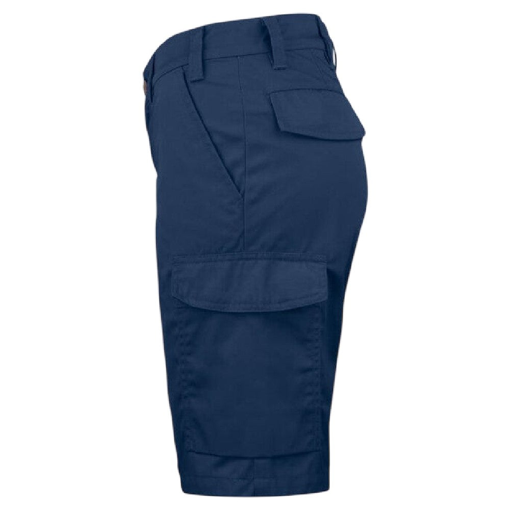 Navy - Side - Projob Womens-Ladies 2529 Lightweight Work Shorts