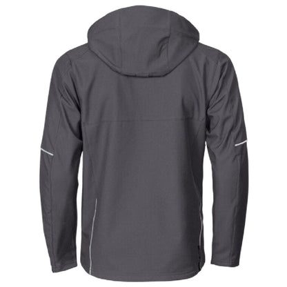 Grey - Back - Projob Mens 3406 Functional Hooded Jacket