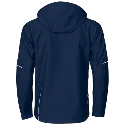 Navy - Back - Projob Mens 3406 Functional Hooded Jacket