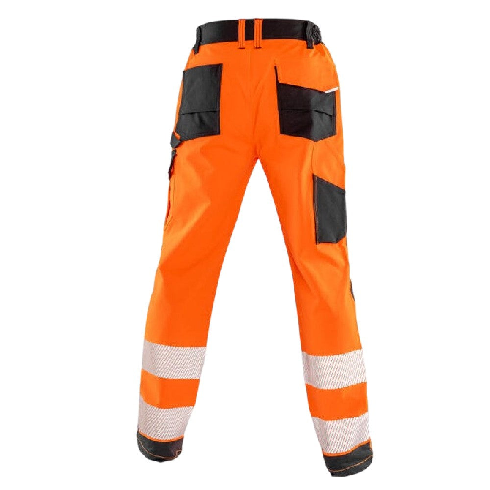 Fluorescent Orange - Back - Result Safe-Guard Mens Stretch Safety Trousers