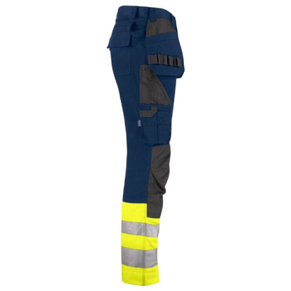 Yellow-Navy - Lifestyle - Projob Mens Prio 6534 Class 1 Work Trousers