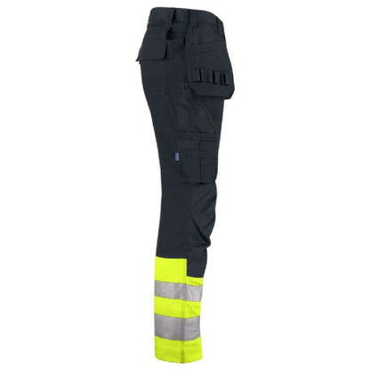 Yellow-Black - Lifestyle - Projob Mens Prio 6534 Class 1 Work Trousers