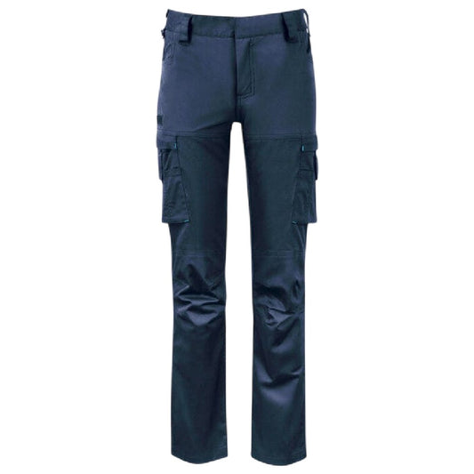 Navy - Front - Projob Womens-Ladies 2553 Trousers