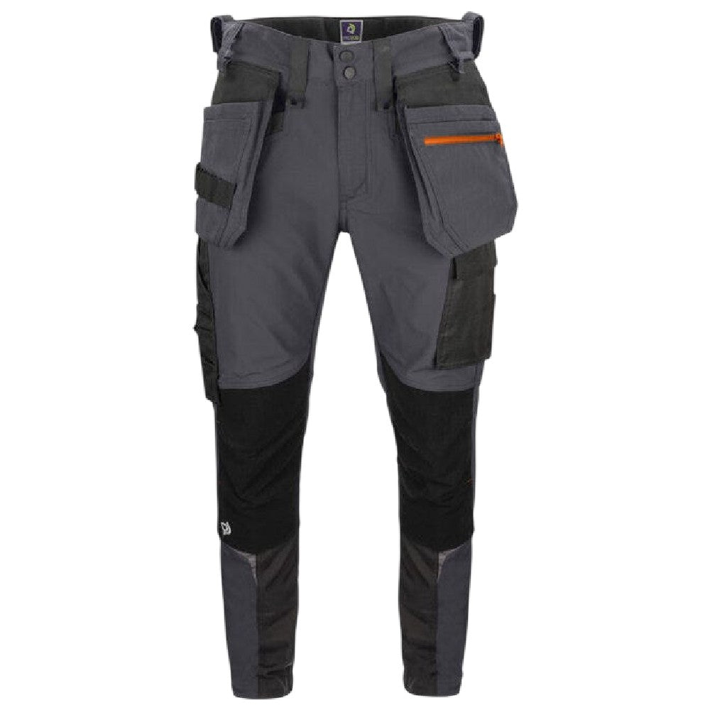 Grey - Front - Projob Mens 5550 Stretch Work Trousers