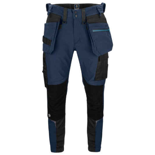 Navy - Front - Projob Mens 5550 Stretch Work Trousers