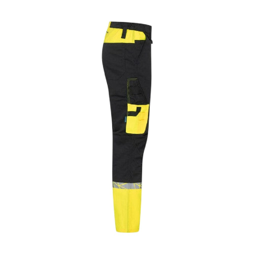 Black-Yellow - Lifestyle - Projob Mens 7507 Service Work Trousers