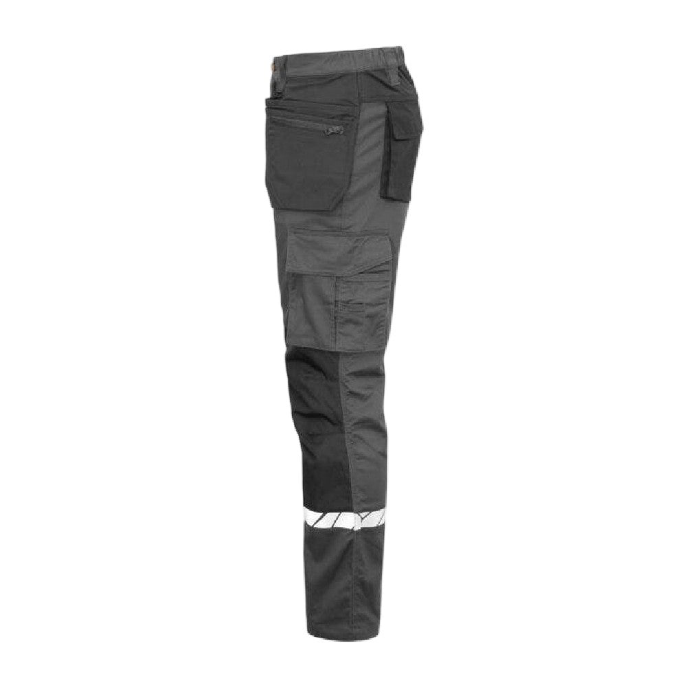 Grey-Black - Side - Projob Mens Two Tone Work Trousers
