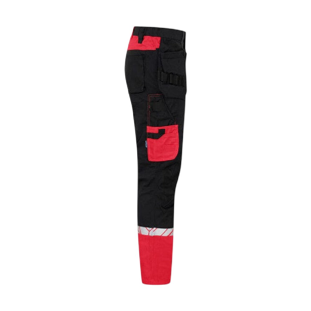 Black-Red - Lifestyle - Projob Mens Two Tone Work Trousers