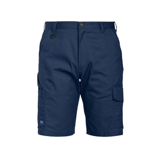 Navy - Front - Projob Mens 2505 Plain Shorts