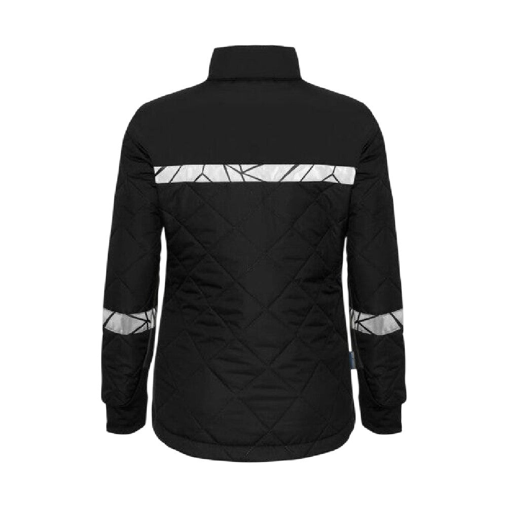 Black - Back - Projob Womens-Ladies Progression 7421 Quilted Work Jacket