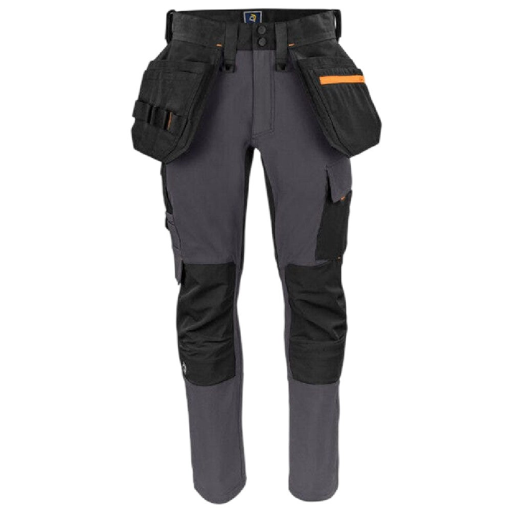 Grey - Front - Projob Mens 5551 Stretch Work Trousers