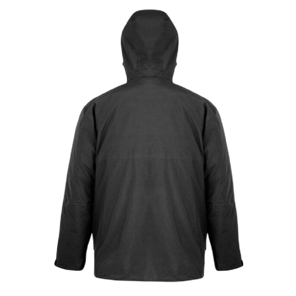 Black - Back - Result Recycled Mens Ripstop 3 in 1 Jacket