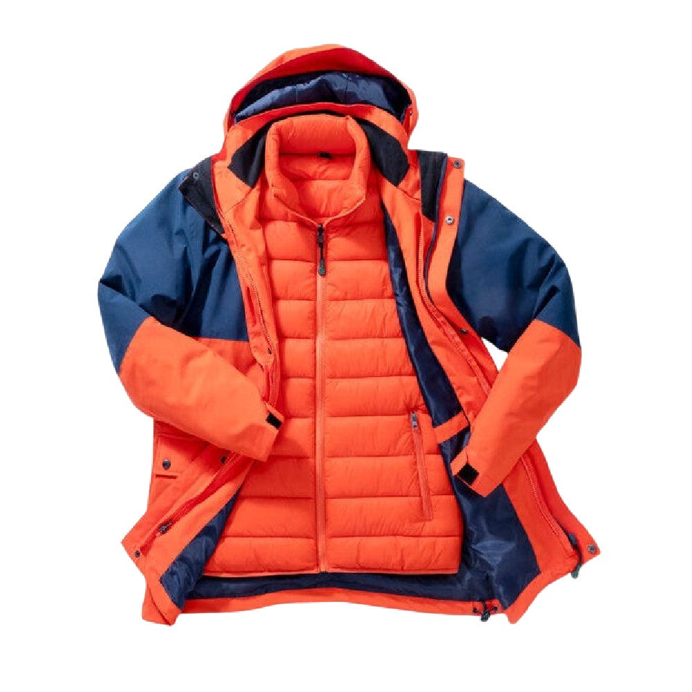 Orange-Navy - Lifestyle - Result Recycled Mens Ripstop 3 in 1 Jacket