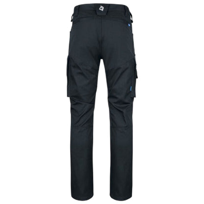 Black - Back - Projob Mens 2552 Stretch Work Trousers