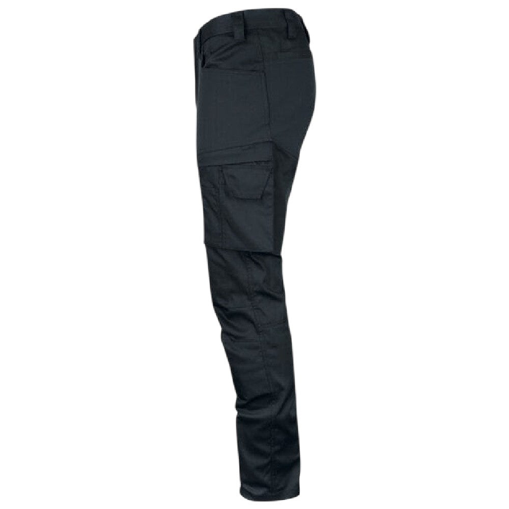 Black - Side - Projob Mens 2552 Stretch Work Trousers