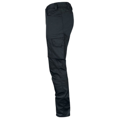 Black - Side - Projob Mens 2552 Stretch Work Trousers
