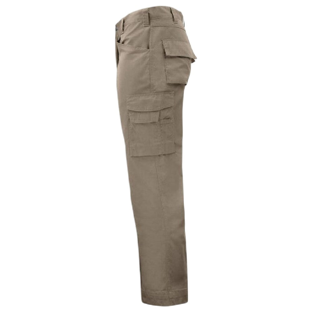 Khaki Green - Side - Projob Mens Prio 2530 Work Trousers