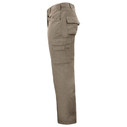 Khaki Green - Side - Projob Mens Prio 2530 Work Trousers