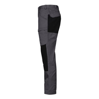 Grey - Side - Projob Mens 2520 Stretch Work Trousers