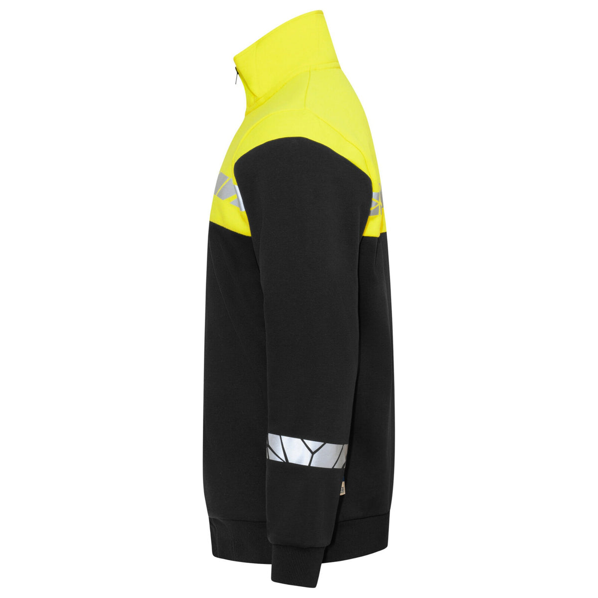 Black-Yellow - Lifestyle - Projob Mens Progression 7003 Full Zip Sweatshirt