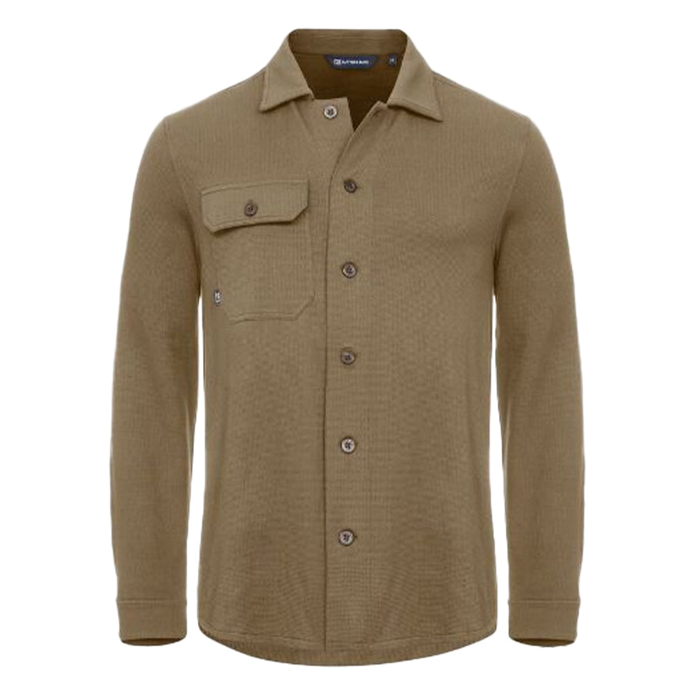 Khaki - Front - Cutter & Buck Mens Advantage Leisure Shirt