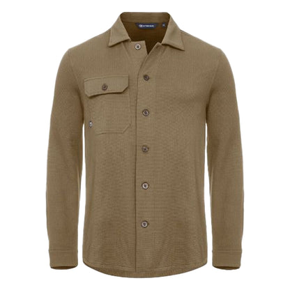 Khaki - Front - Cutter & Buck Mens Advantage Leisure Shirt