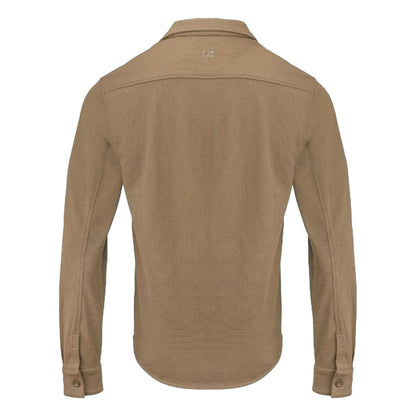 Khaki - Back - Cutter & Buck Mens Advantage Leisure Shirt