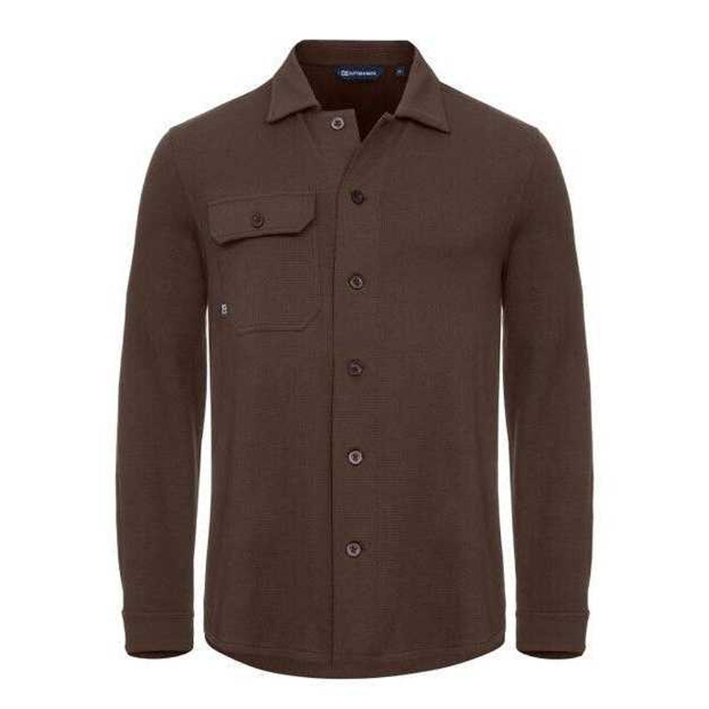 Dark Mocha - Front - Cutter & Buck Mens Advantage Leisure Shirt