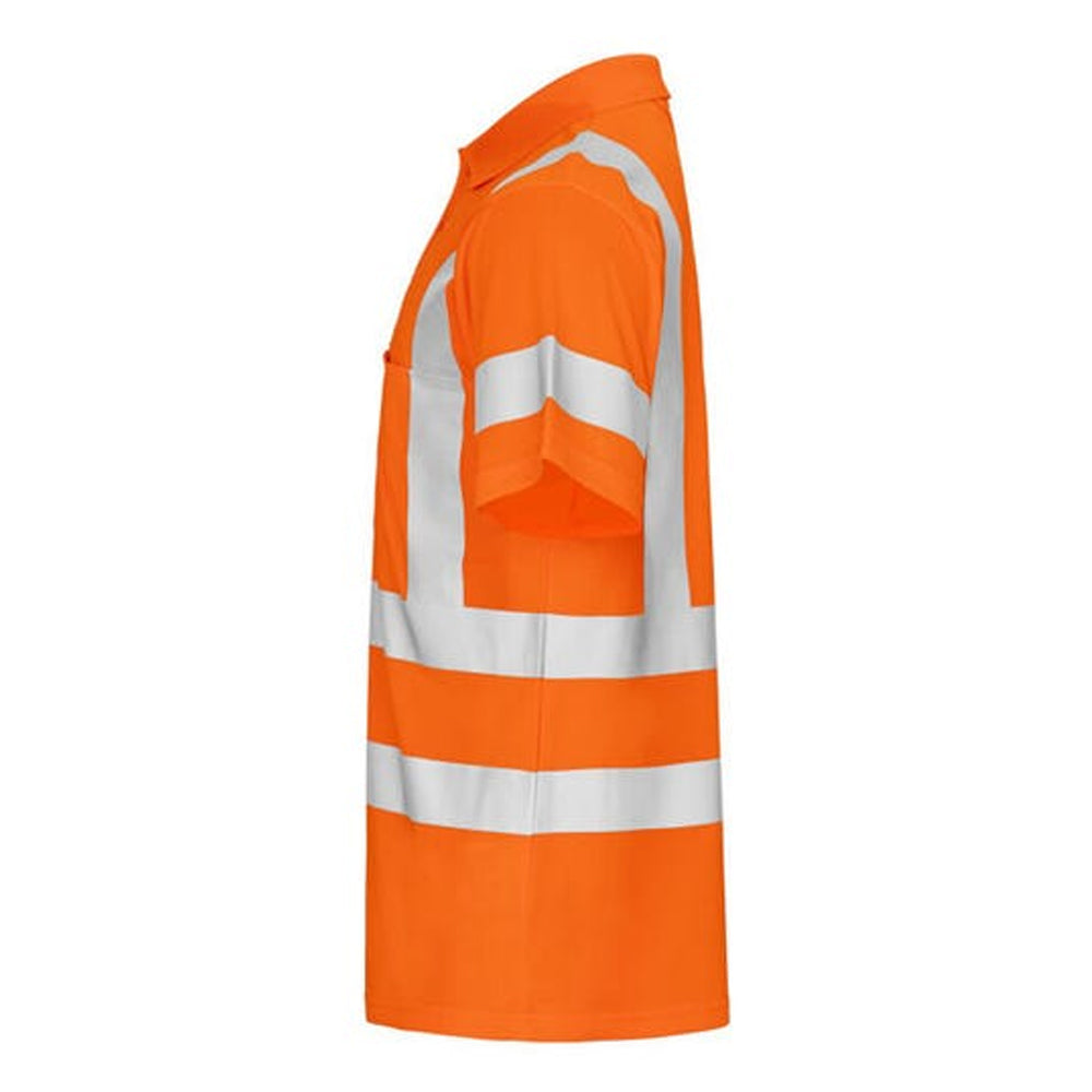 Orange - Lifestyle - Projob Mens Prio Pique High-Vis Polo Shirt