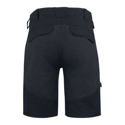 Black - Back - Projob Mens Service Stretch Shorts