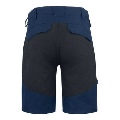 Navy - Back - Projob Mens Service Stretch Shorts