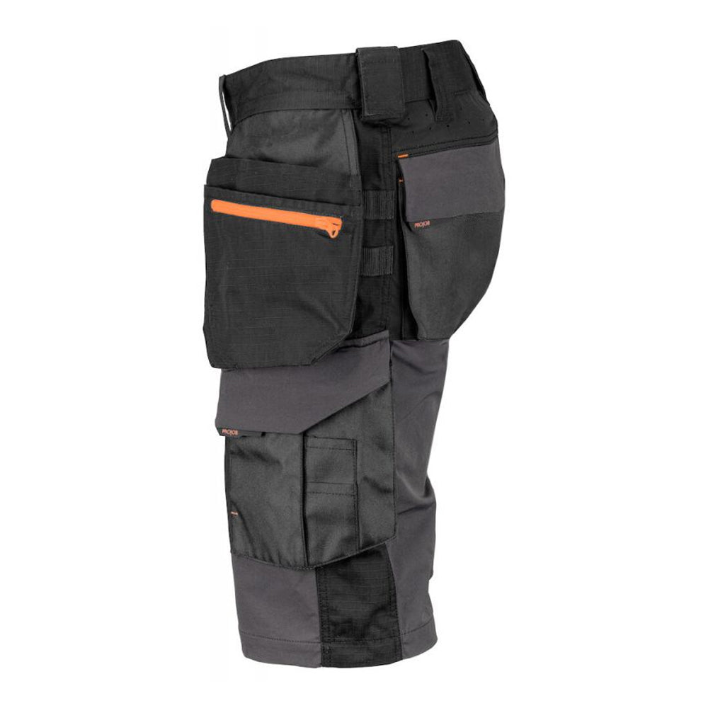 Grey - Lifestyle - Projob Mens 5562 Stretch Holster Pocket Work Shorts