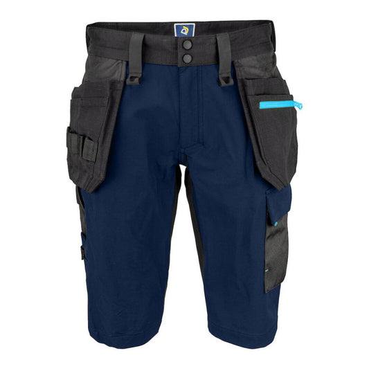 Navy - Front - Projob Mens 5562 Stretch Holster Pocket Work Shorts