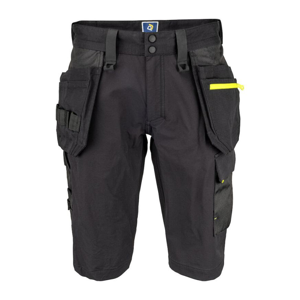 Black - Front - Projob Mens 5562 Stretch Holster Pocket Work Shorts