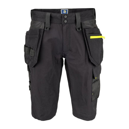 Black - Front - Projob Mens 5562 Stretch Holster Pocket Work Shorts
