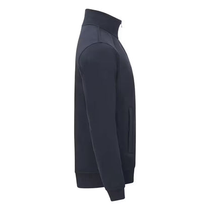 Dark Navy - Side - Clique Unisex Adult Miami Polyester Blend Cardigan