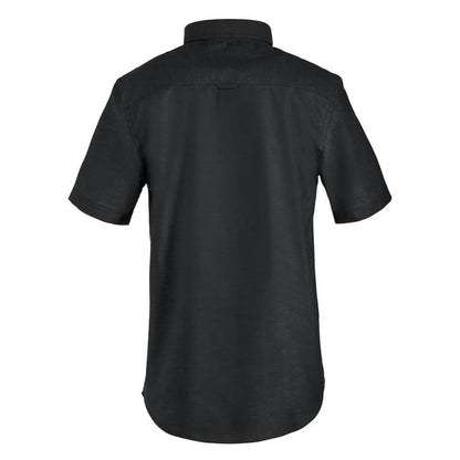 Black - Back - Clique Mens Cambridge Short-Sleeved Shirt