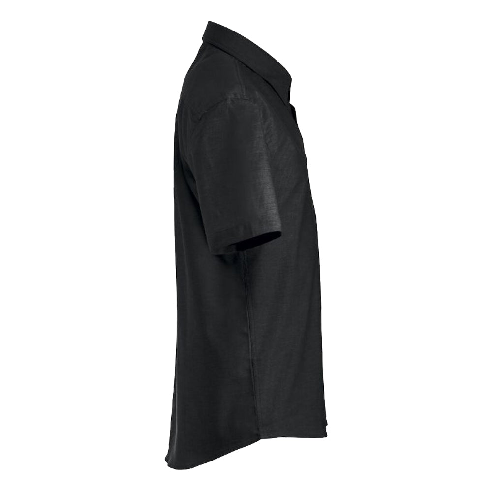 Black - Side - Clique Mens Cambridge Short-Sleeved Shirt
