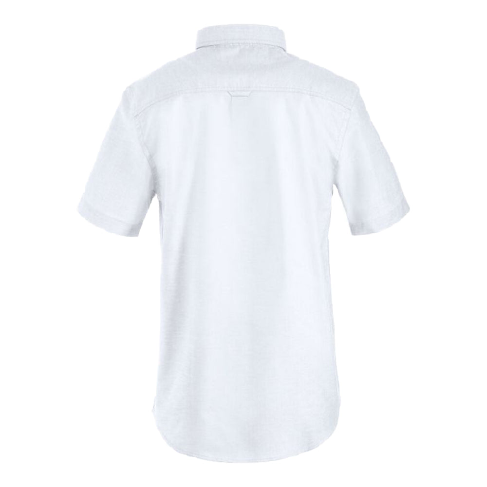 White - Back - Clique Mens Cambridge Short-Sleeved Shirt