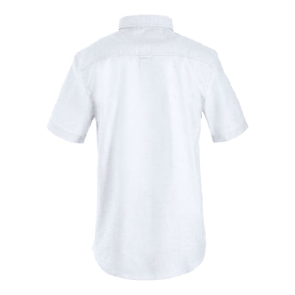 White - Back - Clique Mens Cambridge Short-Sleeved Shirt