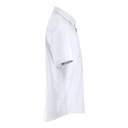 White - Side - Clique Mens Cambridge Short-Sleeved Shirt