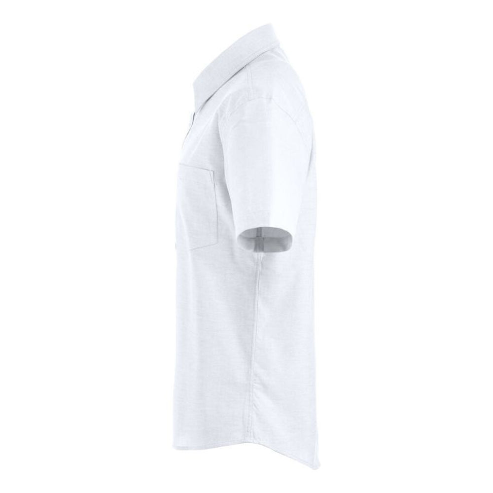 White - Lifestyle - Clique Mens Cambridge Short-Sleeved Shirt