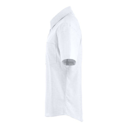White - Lifestyle - Clique Mens Cambridge Short-Sleeved Shirt