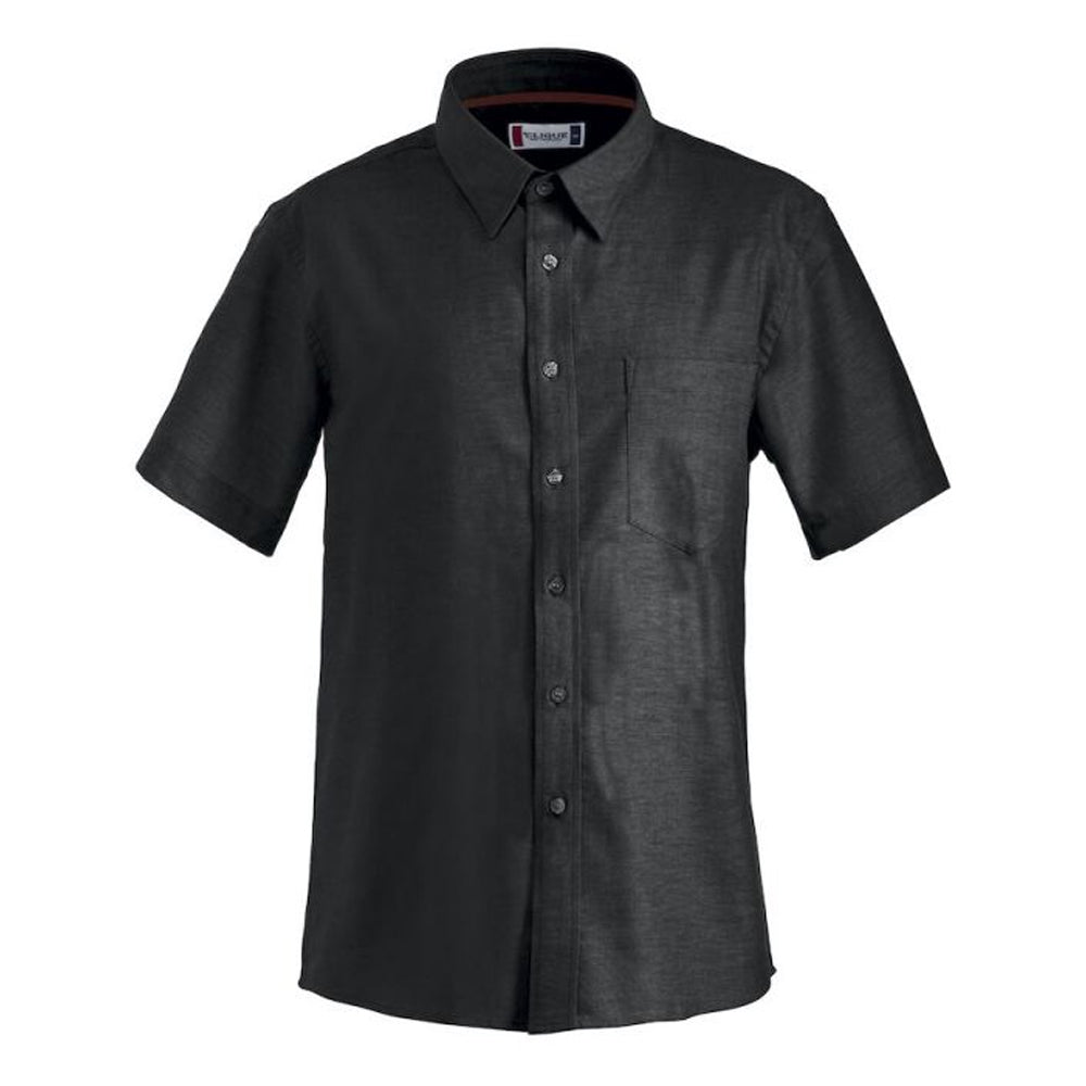 Black - Front - Clique Mens Cambridge Short-Sleeved Shirt