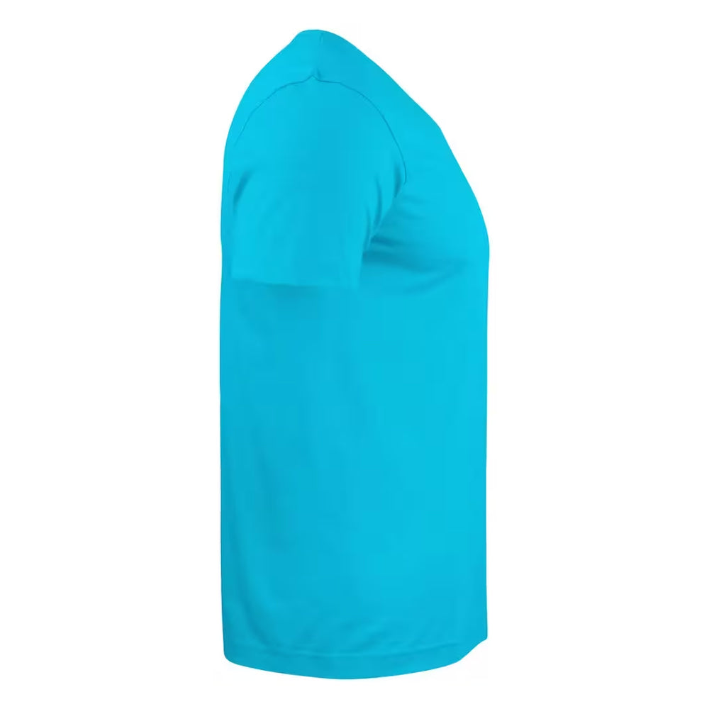 Turquoise - Side - Clique Mens Basic V Neck Short-Sleeved T-Shirt