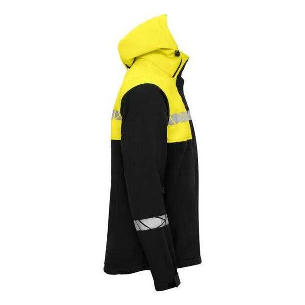 Black-Yellow - Lifestyle - Projob Mens Progression 7400 Soft Shell Jacket
