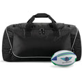 Black-Light Grey - Pack Shot - Quadra Teamwear Jumbo Kit Duffle Bag - 110 Litres